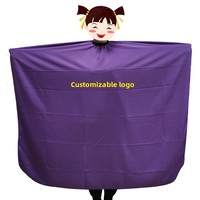 Cape de coiffure en taffetas taille adulte, style printemps, avec logo personnalisé pour salons et barbiers – Traitements de coupe, permanente et vapeur