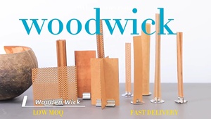 Noyau de bougie épais en bois naturel DGV avec support en <span class=keywords><strong>fer</strong></span> nouveau Style bricolage mèche Clips et autocollants pour la fabrication de bougies - Product Image 3