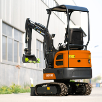Mini-excavatrice chinoise SHANDING 1 tonne, 1,8 tonne, 2 tonnes, excavatrice compacte, petite pelle, CE EPA Euro 5, prix de gros avec godet