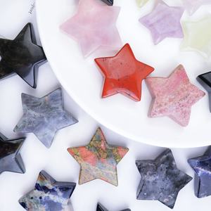 批发天然水晶抛光宝石混合材料星形棕榈石家居装饰 - Product Image 1