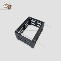 Neue italienische Henan Bee Tools 8/10 Rahmen faltbare Bienenstockhalterung, feuchtigkeits- und insektensicher, schwarz, 3 Monate Garantie
