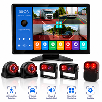 Système de surveillance de camion 1080P à 4 canaux avec IA BSD, affichage quadruple, vision nocturne, kit de caméra de recul robuste pour remorque