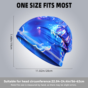Schnell Trocknende Atmungsaktive Unisex-Mütze, Fahrrad-Skullcap, Bedruckter Helmfutter, Schweißableitende Outdoor-Mütze für Reisen, Laufen, Wandern und Sport - Product Image 3