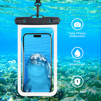 Étui de téléphone étanche en PVC IP68, pochette pour téléphone portable pour les voyages, la natation, la plage