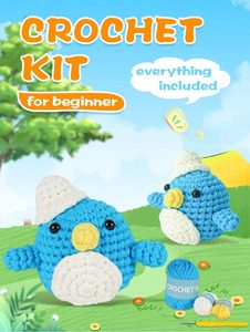 Kit de <span class=keywords><strong>crochet</strong></span> pour débutants, pingouin animal, très vendu, avec fil <span class=keywords><strong>facile</strong></span> à utiliser, kit de <span class=keywords><strong>crochet</strong></span> DIY pour débutants - Product Image 5
