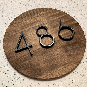 Numéros Flottants 5 Pouces en Alliage de Zinc Noir Modernes – Plaques de Numéros de Maison Flottants pour Porte d'Entrée d'Hôtel et Chambres - Product Image 5