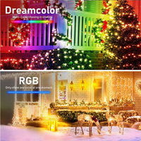 Guirlandes solaires USB multicolores 100 LED RGB PVC étanches pour jardin et terrasse