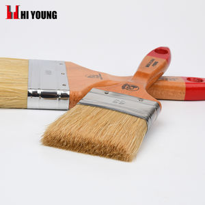 Pincel de pintura de filamento mixto de cerdas blancas de alta calidad, virola chapada en estaño con cepillo de pintura con mango de madera Platane - Product Image 6