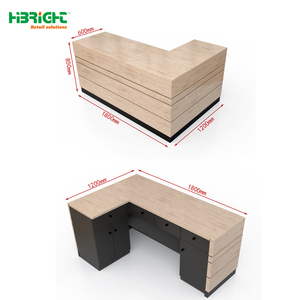 Mostrador de Caja Personalizable Highbright con Acabados de Mármol y Madera para Supermercados y Comercios - Product Image 3