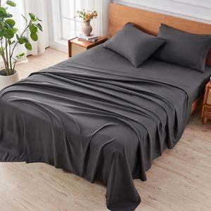 Juego de sábanas de microfibra 100% al por mayor, sábanas bajeras suaves con dos fundas de almohada - Product Image 2