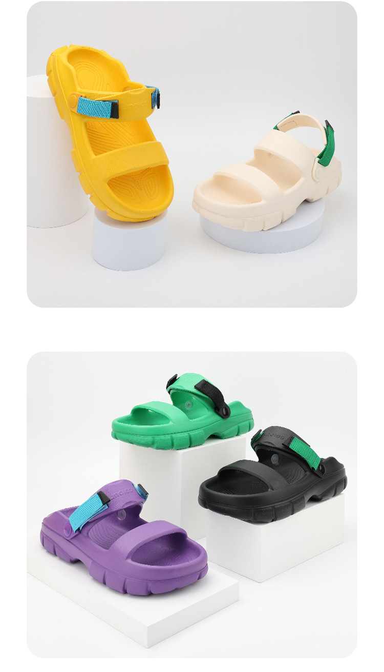 Summer Beach Shoes Women Chunky Slipper Non-slip Mens Thick Sole Sandals Shoes