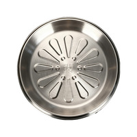 Piring Sajian Bulat Minimalis Modern dari Baja Tahan Karat 304 untuk Hot Pot, BBQ, Prasmanan Sayuran, dan Hidangan Beraneka Ragam di Dapur