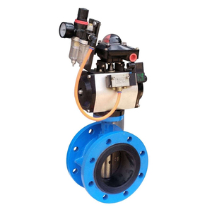 Caja de engranajes de gusano de Gas y agua, válvula de mariposa de doble brida de acero inoxidable FLG, OEM DN50 DN80 - Product Image 5