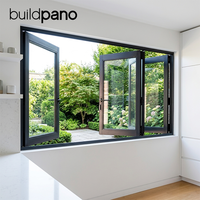 Ventana Plegable de Diseño Moderno con Marco de Aleación de Aluminio y Acero Inoxidable, Pantalla Plegable, Vidrio Resistente al Viento