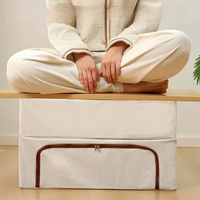 Boîte de rangement pliable pour chaussures en tissu non tissé avec couvercle rabattable, grande capacité 30x40x16cm 30x60x16cm, rangement pour chaussures sous le lit