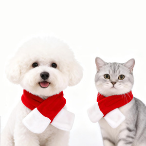 Écharpe de Noël pour animaux de compagnie, écharpe pour chat, jolie écharpe en laine tricotée pour chien pour le Nouvel An chinois, accessoires pour séances photo - Product Image 1