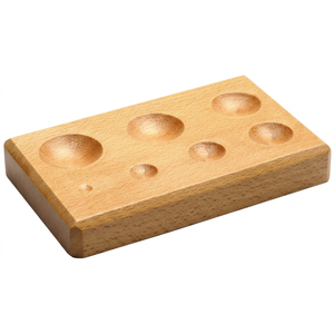 <b>Iron</b> Jewelry Casting Mold Irregular Shape Wooden Dapping Block <b>7</b> Cavity for DIY Jewelry Making Tool with Mould Making Service - Product Image 1
