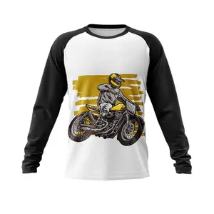 Wholesale Sublimation Long Sleeve Motocross Jersey Polyester Dirt Bike Gear Cycling Racing Wear Downhill Motorcycle Jersey