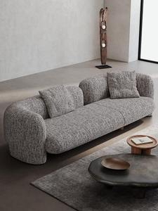 Sofá de Tela Moderno Japandi, Sofá Nórdico Minimalista para Sala de Estar, Sofá Curvo para Villa, Hotel, Apartamento - Product Image 2