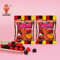 Bonbons Gélifiés à la Framboise et à la Mûre Marque Blanche, Saveur Fruitée, Friandises Moelleuses Halal pour Fêtes et Collations