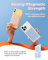 Support de téléphone magnétique détachable en silicone durable, support portable pratique pour filmer des vidéos/selfies, rouge cerise, tableau de bord de voiture