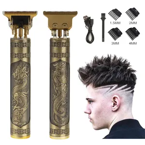 T9 Cổ Điển Maquina De Cortar Cabelo Điện Râu Tông Đơ Không Dây Cắt Tóc Tóc Clipper Sạc Máy Cạo Râu