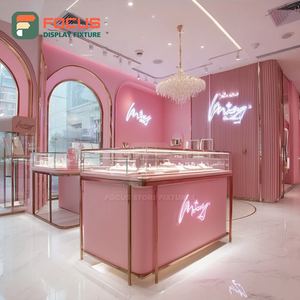 Mostrador de Exhibición de Joyería Minimalista con Acabado Laminado, Vitrina de Exhibición para Centro Comercial - Product Image 5