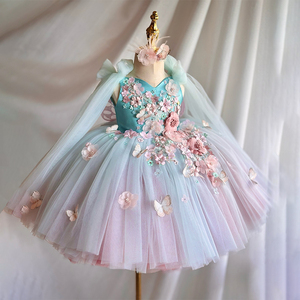 I bambini indossano le bambine <span class=keywords><strong>abiti</strong></span> da festa per ragazze professionali che indossano ragazze trasparenti Smart abito da <span class=keywords><strong>damigella</strong></span> d'onore - Product Image 1