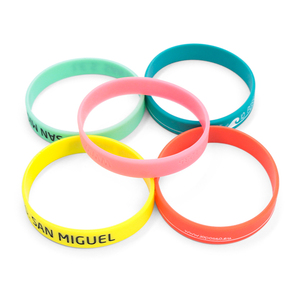Bracelets promotionnels en coton sérigraphié, résistants aux déchirures, à changement de couleur UV, avec logo personnalisé pour cadeaux publicitaires - Product Image 1