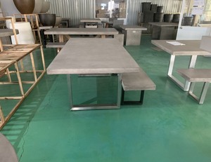 SK301Rectangle เฟอร์นิเจอร์ไม้โต๊ะอาหารซีเมนต์กับคอนกรีตด้านบนเวียดนาม - Product Image 3