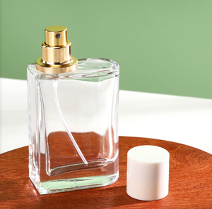 Popular Luxurious 25ml and 50ml Rectangle Shape Transparent <b>Empty</b> Glass <b>Perfume</b> <b>Bottles</b> with Silk Screen Printing - Product Image 3
