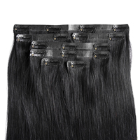 Extensions de cheveux vietnamiennes 100 % Remy en gros, à clipser, double trame, clips invisibles en acier inoxydable, logo personnalisé pour salon, livraison rapide