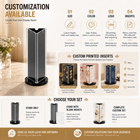 Exhibidor de Menú Giratorio Triangular de Acrílico Personalizado, Soporte Moderno para Exhibición de Menús para Restaurantes, Hoteles y Tiendas Minoristas