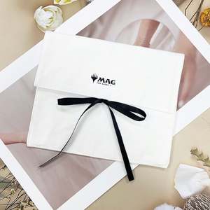 Wholesale Recyclable Luxury Custom Cotton Dust <b>Bag</b> Mailer Envelope Flap Pouch <b>Drawstring</b> Gift Packaging for Hair Clothes <b>Makeup</b> - Product Image 3