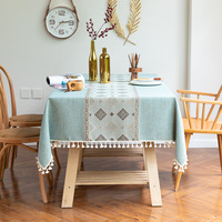 Offre Spéciale ins brodé coton gland table drapeau tissu cuisine dning salle fête table maison nappe décorative