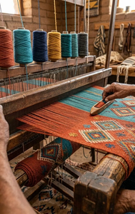 Southwestern Tribal <b>Runner</b> <b>Rug</b> | Handwoven Wool Jute Geometric Boho Carpet <b>for</b> Farmhouse Hallway Entryway Bedroom Room Decor - Product Image 2