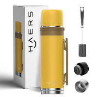1000ml personnalisé Double couche 304 personnalisé en acier inoxydable isolation voyage bouteille d'eau Thermos avec poignée