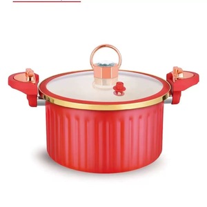 Microolla <span class=keywords><strong>a</strong></span> presión antiadherente con revestimiento de cerámica roja de gran capacidad, nueva <span class=keywords><strong>cocina</strong></span> rápida <span class=keywords><strong>a</strong></span> la moda <span class=keywords><strong>para</strong></span> uso en <span class=keywords><strong>cocina</strong></span> - Product Image 5