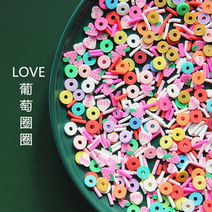 CHENXI 5mm Tiny Donut Polymer Clay arrose des tranches de décoration de Noël pour la fabrication de Slime Nail Art Crafts - Product Image 6