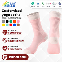 Calcetines Deportivos de Algodón para Jóvenes, Venta Caliente, Logotipo Personalizado, Varios Colores, Logotipo en la Parte Inferior, Venta al por Mayor, Calcetines Deportivos de Yoga en Varios Colores