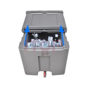 110L Ice Box Lưu Trữ Bin Di Chuyển Ice Caddy Với Bánh Xe Khách Sạn Nhà Hàng Cơ Sở Cách Nhiệt Thực Phẩm Lạnh Xe Đẩy Trượt Ice Caddy - Product Image 1