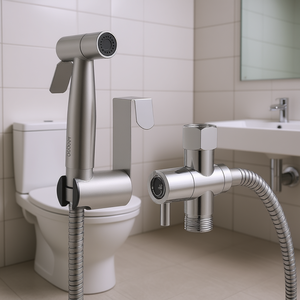 Pulvérisateur de bidet portatif avec corps en ABS pour le nettoyage des toilettes, buse de pulvérisation d'eau froide murale, design minimaliste, installation facile - Product Image 2