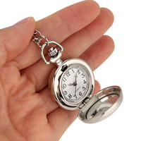 Jam tangan saku kecil antik untuk wanita, jam tangan kuarsa Mini bekerja dengan desain bunga, aksesori perhiasan Retro, kalung liontin