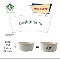 Contenants jetables en papier enduit de qualité alimentaire, biodégradables, étanches, avec logo personnalisé JAN GOO, pour salades, biscuits, en-cas, réutilisables, recyclables