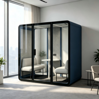 Cabine de bureau modulaire insonorisée pour usine, cabine téléphonique acoustique, cabine de travail silencieuse pour espace de travail ouvert