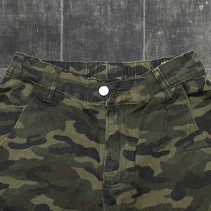 Customized Summer Streetwear Men's Distressed Cotton Multi-Pockets Shorts Camouflage All Over Printing Cargo Shorts For Men - Product Image 2