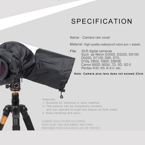 Camera Rain Cover Nylon Waterproof For DSLR <b>Long</b> Lens Tripod Mount Outdoor Use - Product Image 5