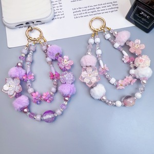 Chaîne <span class=keywords><strong>de</strong></span> <span class=keywords><strong>téléphone</strong></span> portable en cristal, chaîne à perles haut <span class=keywords><strong>de</strong></span> gamme, porte-clés <span class=keywords><strong>personnalisable</strong></span>, pendentif, chaîne à clip arrière, <span class=keywords><strong>bijoux</strong></span> pour femmes - Product Image 2