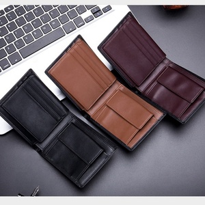 Custom Men's Leather Wallets Coin Pocket <b>Purse</b> Genuine Leather Card Holder Wallet RFID Mens Leather Wallet - Product Image 3