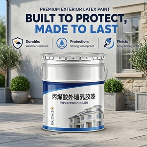 Peinture murale extérieure lavable en acrylique blanc pour bâtiment, émulsion acrylique latex écologique en gros - Product Image 3